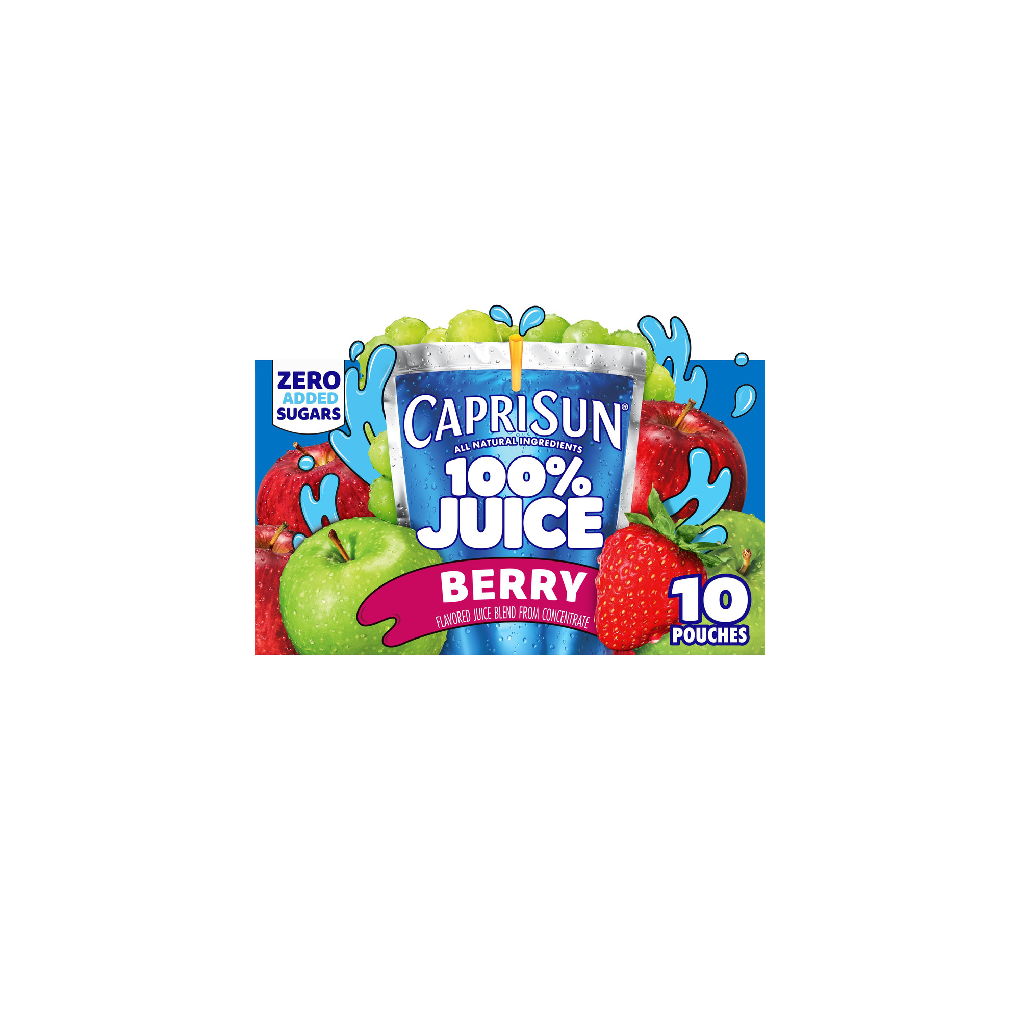 Capri-Sun 100% Juice all Natural berry Juice pouches - 10 pk (087684001097)